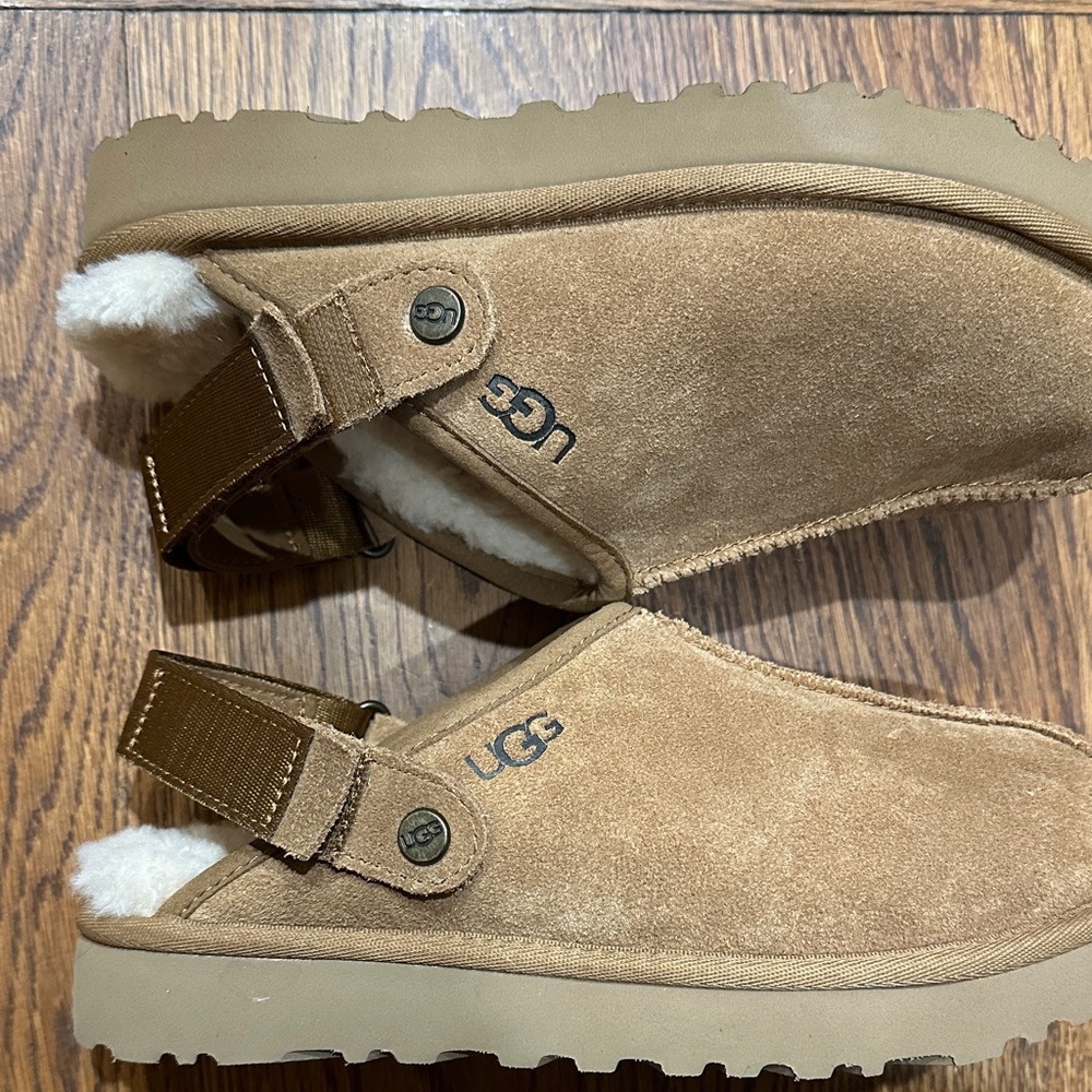 UGG Tan Suede Slip-On Shoes - Picture 3 of 11